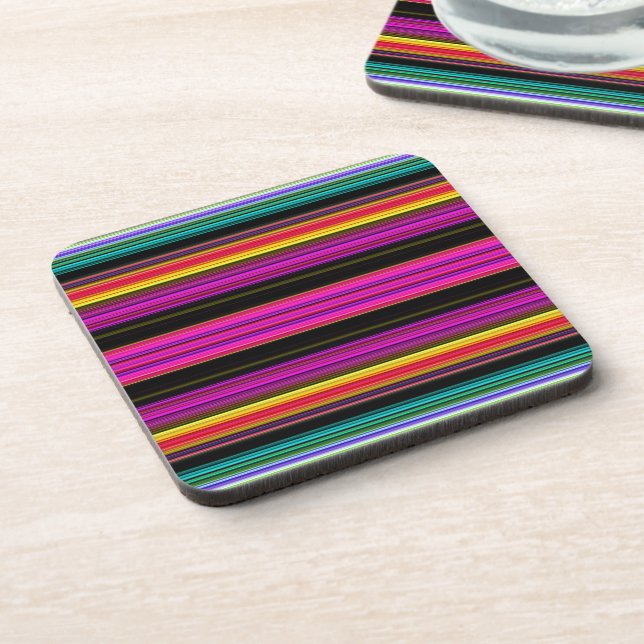 Thin Colorful Stripes - 2 Untersetzer (Linke Seite)