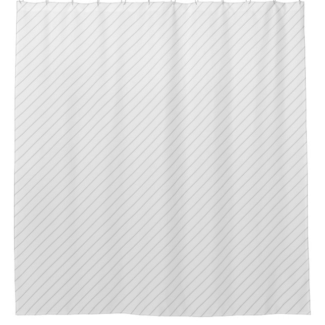 Thin Diagonal Lines Duschvorhang (Vorderseite)