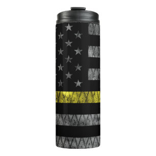 Thin-Gelbe Linie-Flagge Thermosbecher
