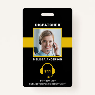 Thin Gold Line Custom Foto 911 Dispatcher ID Card Ausweis