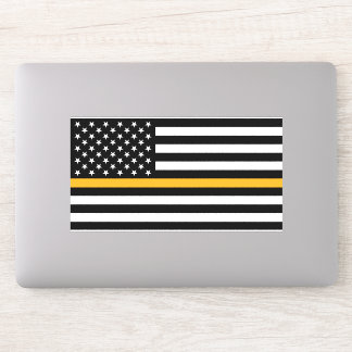 Thin Gold Line Dispatch 8" Vinyl Laptop Sticker