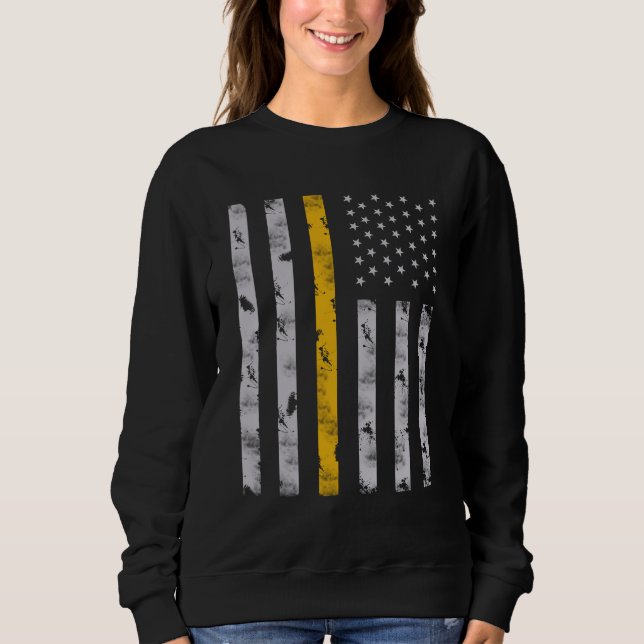 Thin Gold Line Flagge 911 Dispatcher in Not Sweatshirt (Vorderseite)