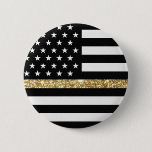 Thin-Gold-Line-Glitzer Button