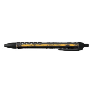 Thin Gold Line Grunge Flag Dispatcher Pen Kugelschreiber