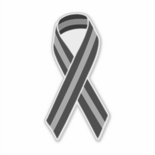 Thin Gray Line Ribbon Aufkleber