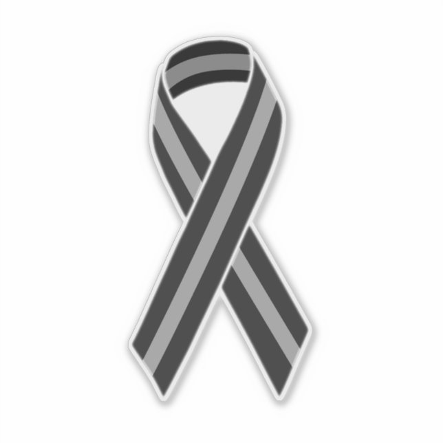 Thin Gray Line Ribbon Aufkleber (Vorderseite)