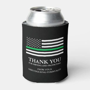 Thin Gree Line  Patriotisch Danke Dosenkühler