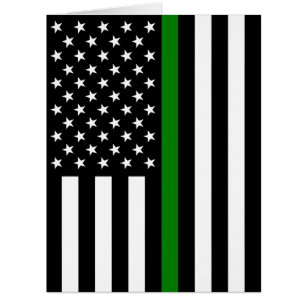 Thin Green Line Flag: Patriotische Veteranen des M