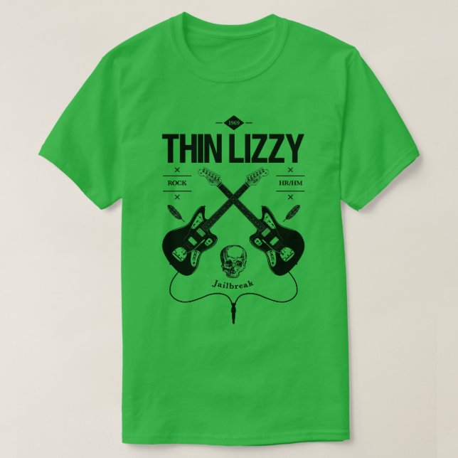 Thin Lizzy Guitar Vintages Logo T-Shirt (Design vorne)