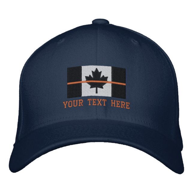 Thin Orange Line Kanadische Suche und Rettung Bestickte Baseballkappe (Vorderseite)