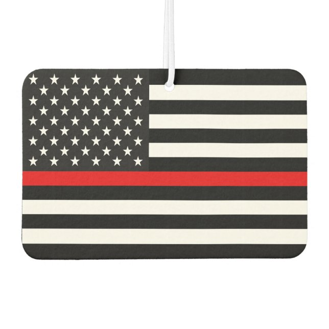 Thin Red Line American Flag Autolufterfrischer (Vorderseite)