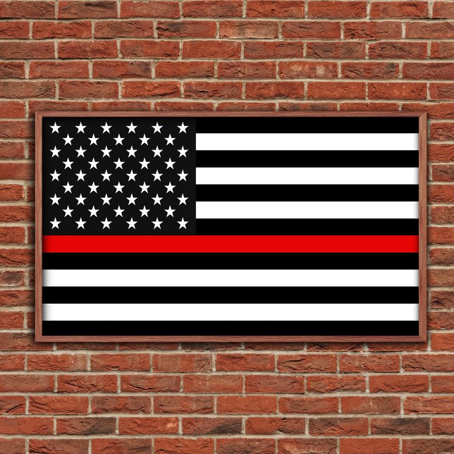 Thin Red Line American Flag Poster (Von Creator hochgeladen)