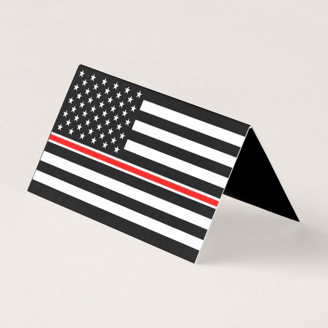 Thin Red Line Flag: Feuerwehrheldengedächtnis (Rückseite)