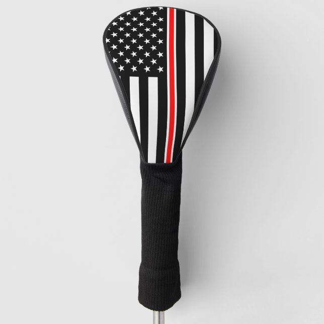 Thin Red Line Flag: Feuerwehrheldengedächtnis Golf Headcover (Vorderseite)