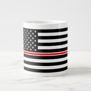 Thin Red Line Flag: Feuerwehrheldengedächtnis Jumbo-Tasse