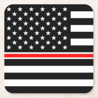 Thin Red Line Flag: Feuerwehrheldengedächtnis