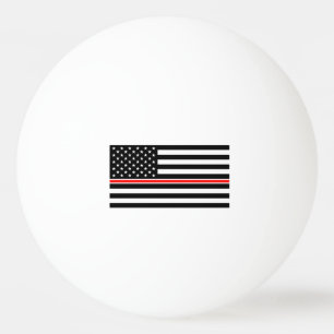Thin Red Line Flag: Feuerwehrheldengedächtnis Tischtennisball