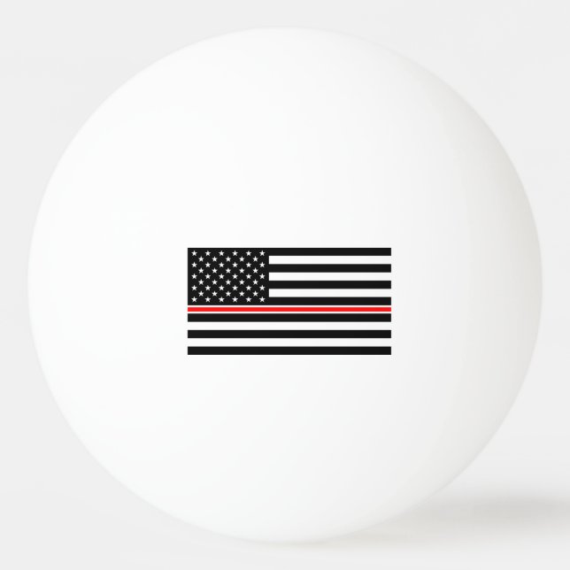 Thin Red Line Flag: Feuerwehrheldengedächtnis Tischtennisball (Vorderseite)