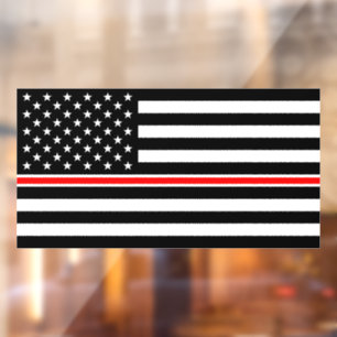 Thin Red Line Flag: Feuerwehrmann Heldengedenkfeie Fensteraufkleber