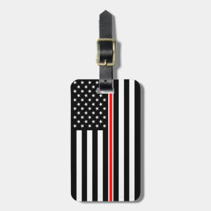 Thin Red Line Flag: Feuerwehrmann Heldengedenkfeie Gepäckanhänger