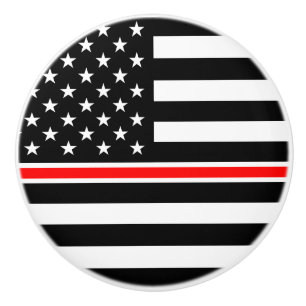 Thin Red Line Flag: Feuerwehrmann Heldengedenkfeie Keramikknauf
