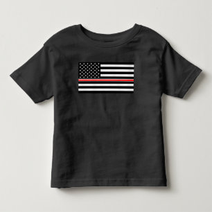 Thin Red Line Flag: Feuerwehrmann Heldengedenkfeie Kleinkind T-shirt