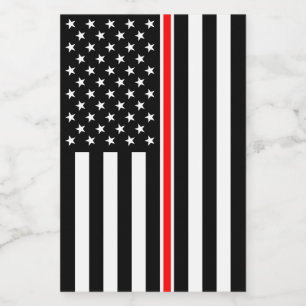 Thin Red Line Flag: Feuerwehrmann Heldengedenkfeie Lebensmitteletikett