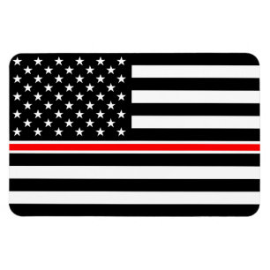 Thin Red Line Flag: Feuerwehrmann Heldengedenkfeie Magnet