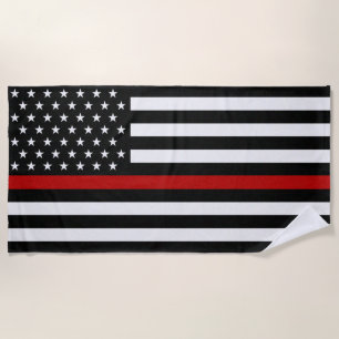 Thin Red Line-Flagge Strandtuch