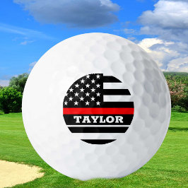 Thin Red Line & Golf USA personalisiert Fireman-Fl Golfball