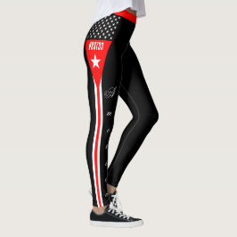 Thin Red Line Leggings, personalisiert, Fireman Fl Leggings