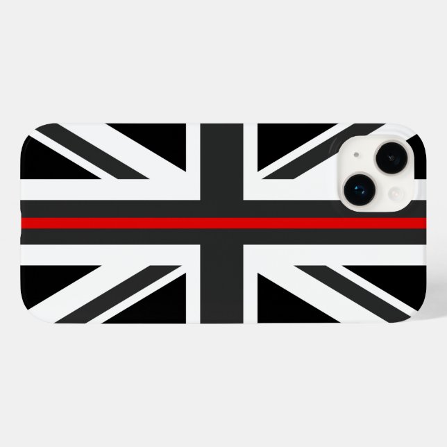 Thin Red Line UK Flag Case-Mate iPhone 14 Plus Hülle (Rückseite (Horizontal))