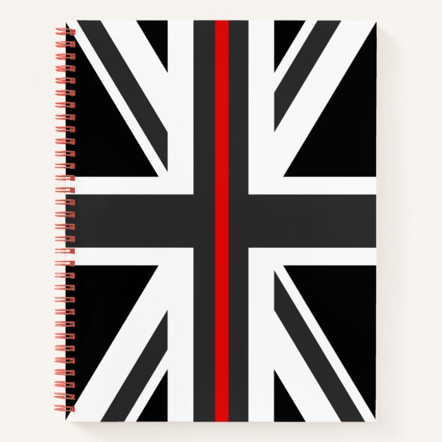 Thin Red Line UK Flag Notizbuch (Vorderseite)