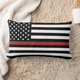 Thin Red Line USA Flag Feuerwehrmann Lendenkissen