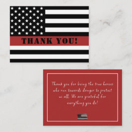 Thin Red Line USA Flag Firefighter Aufwertung Mitteilungskarte