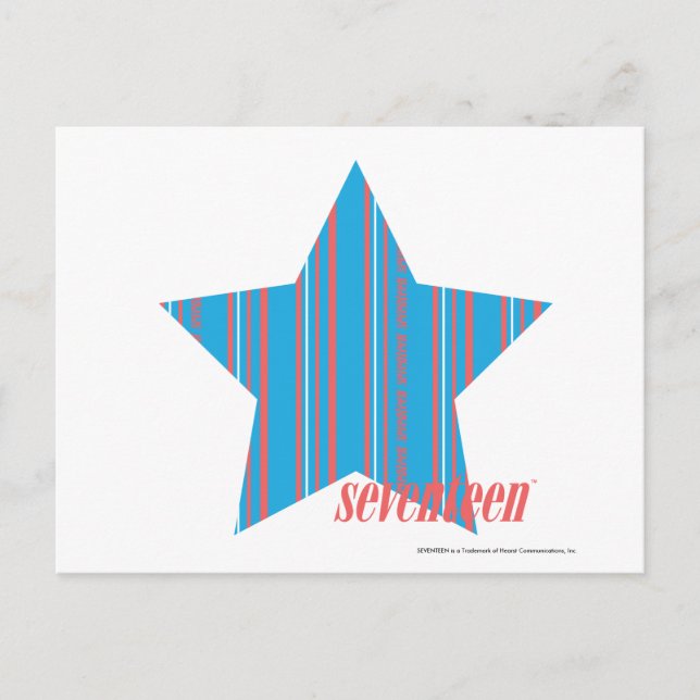 Thin Stripes Aqua 2 Postkarte (Vorderseite)