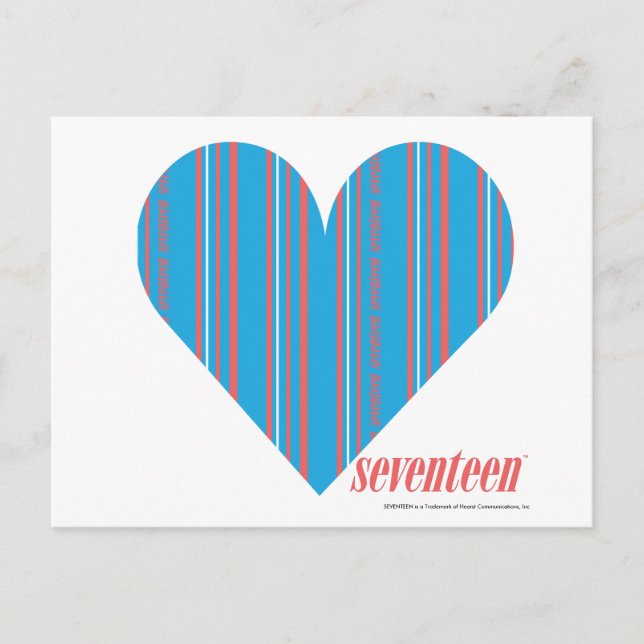 Thin Stripes Aqua 3 Postkarte (Vorderseite)