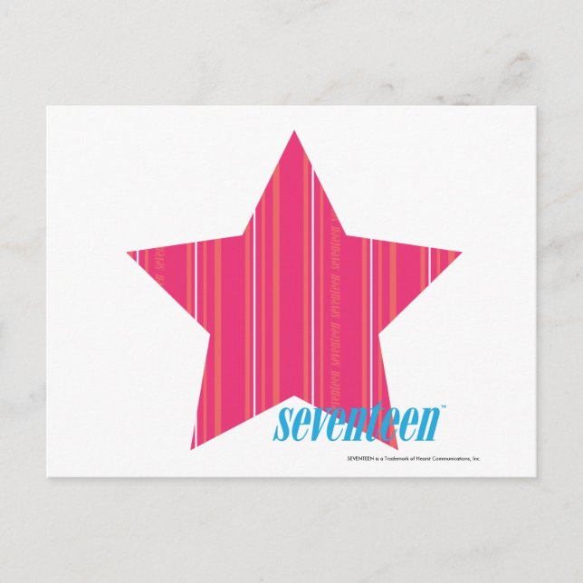 Thin Stripes Magenta 3 Postkarte (Vorderseite)