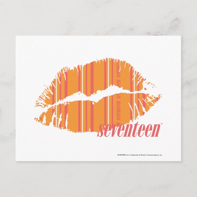 Thin Stripes Orange Postkarte (Vorderseite)