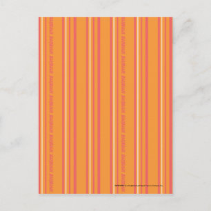 Thin Stripes Orange Postkarte
