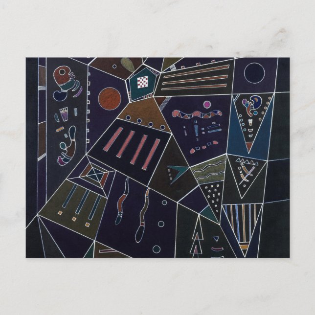 Thin Threads, 1943 von Wassily Kandinsky Postkarte (Vorderseite)