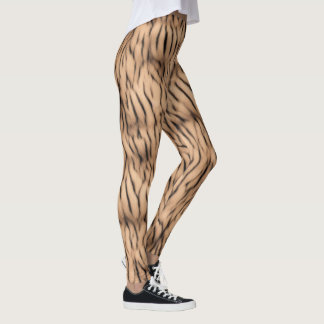 Thin Tiger Strip Safari Bronze Leggings