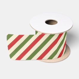 Thin Vintag Elegante Weihnachts Candy Cane Satinband