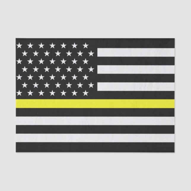 Thin-Yellow-Line-Dispatcher-Flag Seidenpapier (Vorderseite)