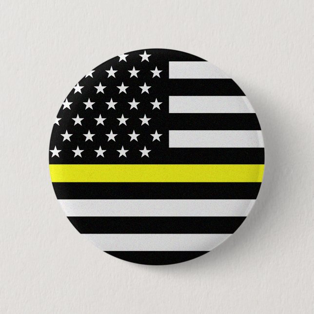 Thin Yellow Line Flag Button (Vorderseite)