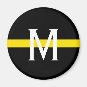 Thin Yellow Line Monogramm verwerfen Magnet