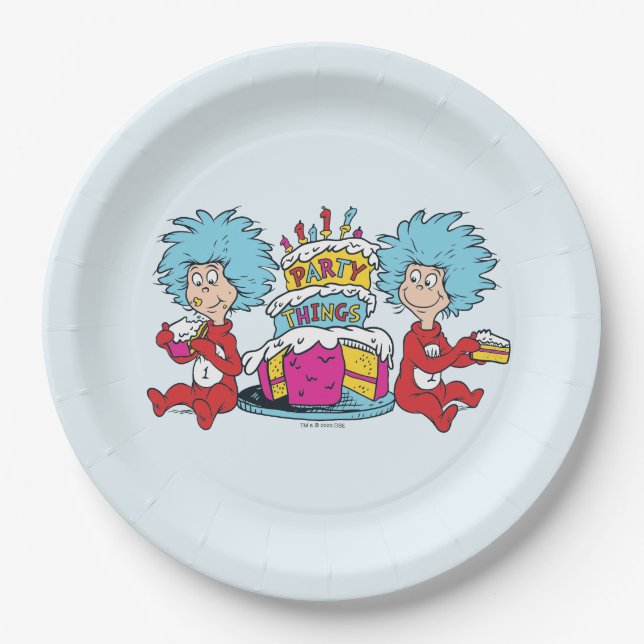 Thing Eins Thing Zwei Party Dinge Pappteller (Vorderseite)