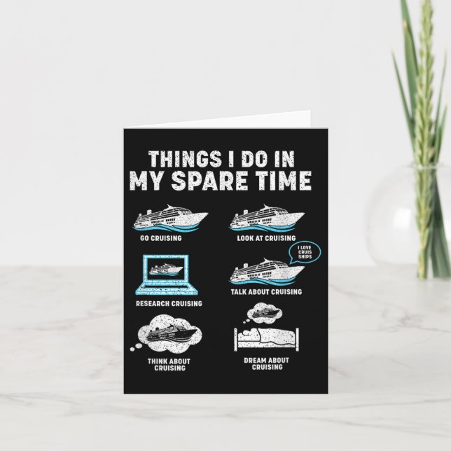 Things I Do In My Spare Time Cruise Ship Vacation  Karte (Vorderseite)