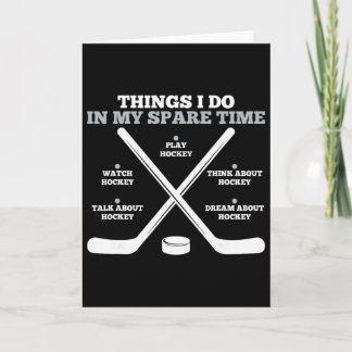 Things I Do In My Spare Time Funny Boys Hockey Pla Karte
