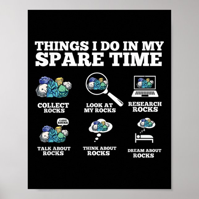 Things I Do In My Spare Time - Funny Rock Collecto Poster (Vorne)